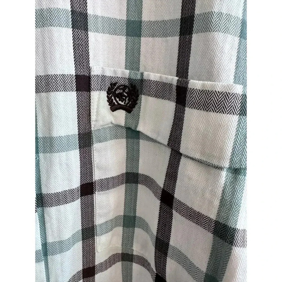 Cinch Long Sleeve Striped Collared Button-Down Casual Shirt Size XXL - Picture 2 of 4